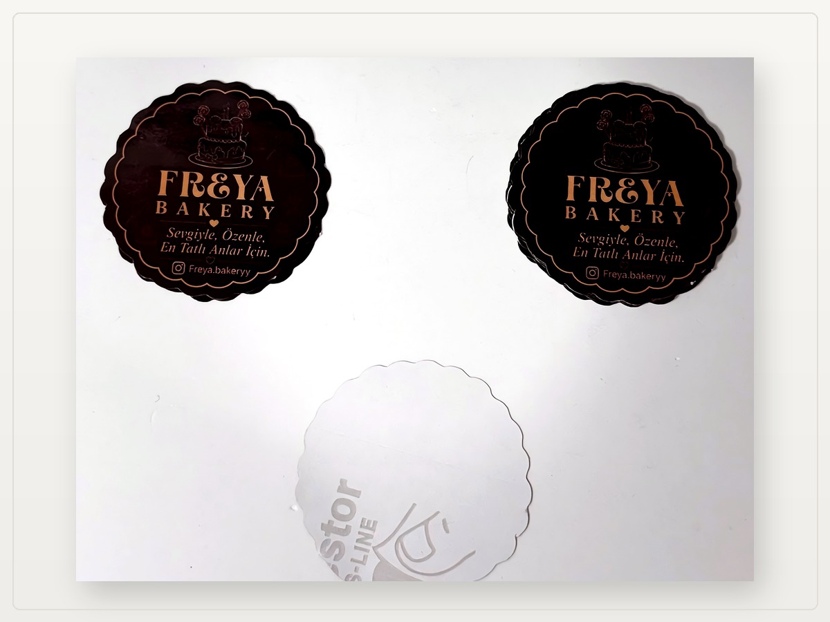 EYG Grafik tarafından hazırlanan Freya Bakery sticker baskı örneği